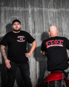 T-Shirt: FTOT ROT/WEISS - Schwarz